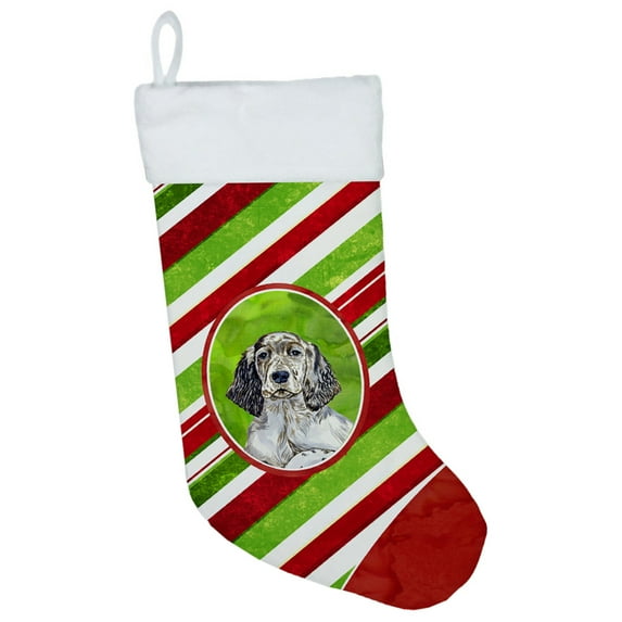 Carolines Treasures LH9232-CS English Setter Candy Cane Holiday Christmas Christmas Stocking LH9232 Large multicolor