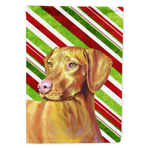 Carolines Treasures LH9235-FLAG-PARENT Vizsla Candy Cane Holiday Christmas Flag multicolor