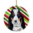thumbnail image 1 of Carolines Treasures LH9239-CO1 Basset Hound Candy Cane Holiday Christmas Ceramic Ornament 3 in multicolor, 1 of 2