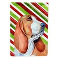 thumbnail image 1 of Carolines Treasures LH9242-FLAG-PARENT Basset Hound Candy Cane Holiday Christmas  Flag  multicolor, 1 of 2