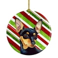 thumbnail image 1 of Min Pin Candy Cane Holiday Christmas Ceramic Ornament LH9245, 1 of 3