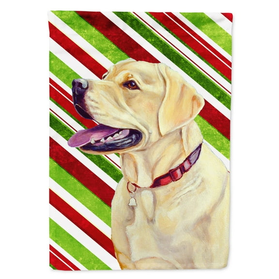 Carolines Treasures LH9248-FLAG-PARENT Labrador Candy Cane Holiday Christmas  Flag  multicolor