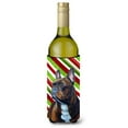 thumbnail image 1 of Carolines Treasures LH9250LITERK French Bulldog Candy Cane Holiday Christmas Wine Bottle Hugger Wine Bottle multicolor, 1 of 1