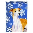 thumbnail image 1 of Carolines Treasures LH9283-FLAG-PARENT Whippet Winter Snowflakes Holiday Flag  multicolor, 1 of 2