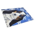 thumbnail image 1 of Carolines Treasures LH9284LCB Basset Hound Winter Snowflakes Holiday Glass Cutting Board Large, 12H x 16W, multicolor, 1 of 2