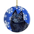 thumbnail image 1 of Schipperke Winter Snowflake Holiday Ceramic Ornament LH9294, 1 of 3