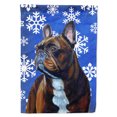 thumbnail image 1 of Carolines Treasures LH9295-FLAG-PARENT French Bulldog Winter Snowflakes Holiday Flag  multicolor, 1 of 2