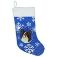 thumbnail image 1 of Carolines Treasures LH9300-CS Papillon Winter Snowflakes Snowflakes Holiday Christmas Stocking LH9300 Large multicolor, 1 of 2