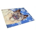thumbnail image 1 of Carolines Treasures LH9308 LCB Norwegian Elkhound Winter Snowflakes Holiday Flag Glass Cutting Board Large LH9308, 12H x, 1 of 1