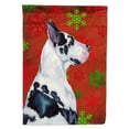 thumbnail image 1 of Carolines Treasures LH9326-FLAG-PARENT Great Dane Red and Green Snowflakes Holiday Christmas Flag  multicolor, 1 of 2