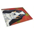thumbnail image 1 of Carolines Treasures LH9329LCB Basset Hound Red and Green Snowflakes Holiday Christmas Glass Cutting Board Large, 12H x, 1 of 1