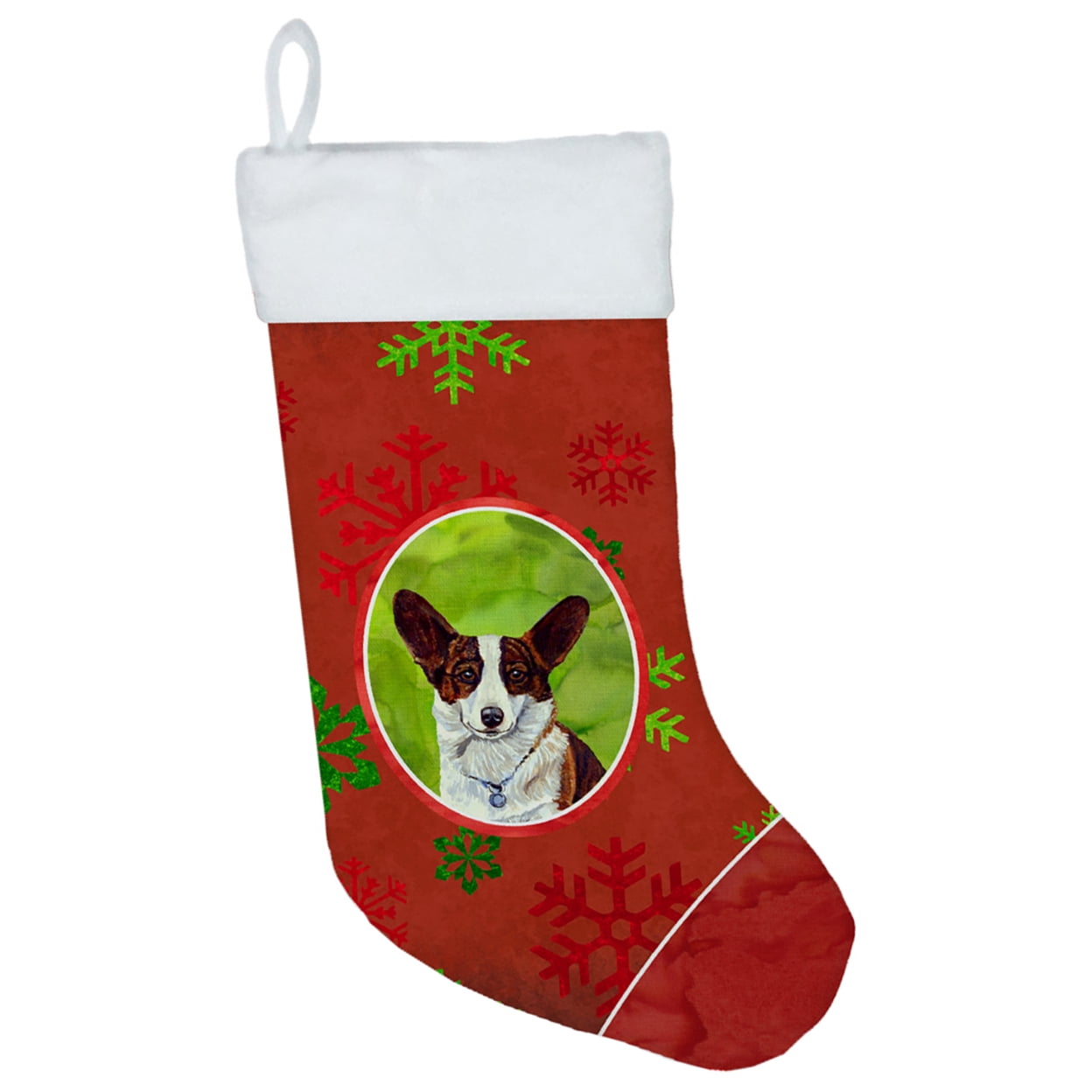 Caroline's Treasures SS4716-CO1 Boxer Red Snowflakes Holiday Christmas
