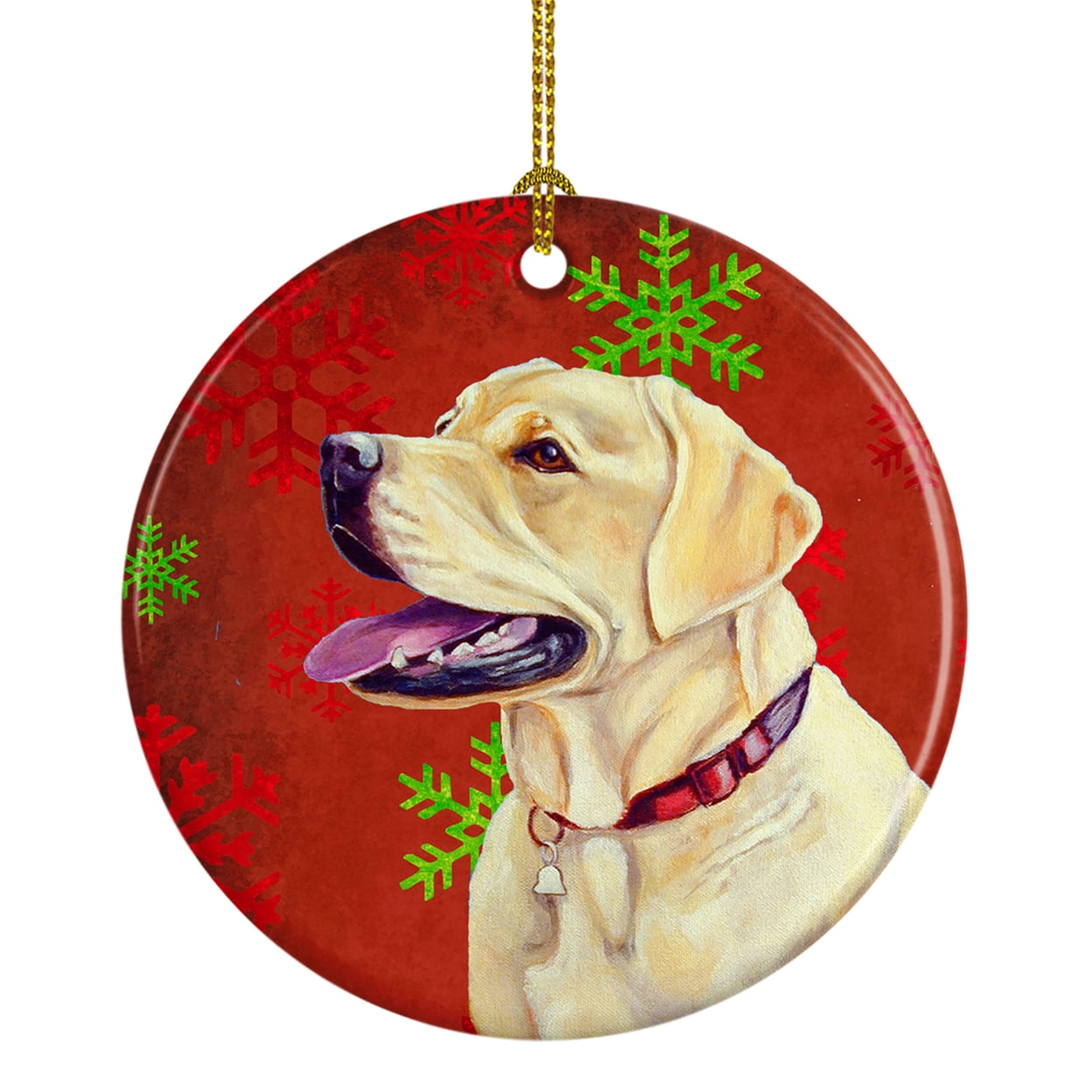 Caroline's Treasures SS4611-CO1 Chihuahua Winter Snowflakes Holiday Christmas - Decorazione natalizia in ceramica, multicolore