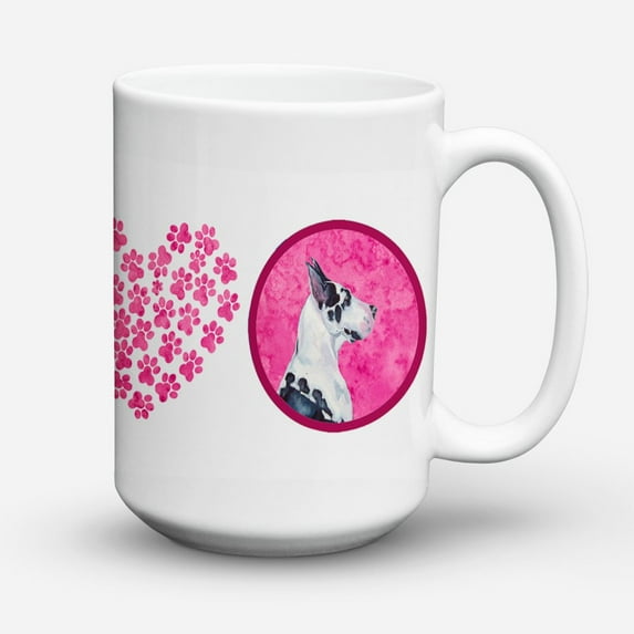 Carolines Treasures LH9371PK-CM15 Pink Great Dane Coffee Mug 15 oz 15 ounce multicolor
