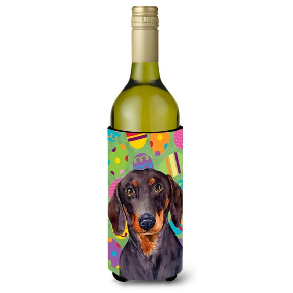 Carolines Treasures LH9403LITERK Dachshund Easter Eggtravaganza Wine Bottle Hugger Wine Bottle multicolor