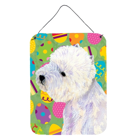 Carolines Treasures LH9405DS1216 Westie Easter Eggtravaganza Wall or Door Hanging Prints 12WX16H multicolor