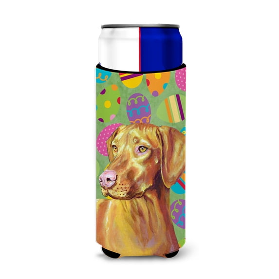 Carolines Treasures LH9415MUK Vizsla Easter Eggtravaganza Ultra Hugger for slim cans Slim Can multicolor
