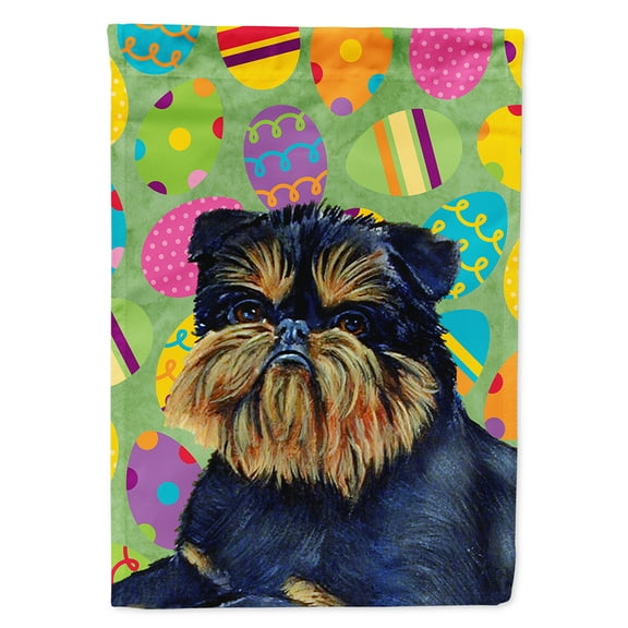 Carolines Treasures LH9433-FLAG-PARENT Brussels Griffon Easter Eggtravaganza Flag  multicolor