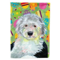 Carolines Treasures LH9441-FLAG-PARENT Old English Sheepdog Easter Eggtravaganza Flag  multicolor
