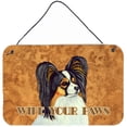 thumbnail image 1 of Carolines Treasures LH9461DS812 Papillon Wipe your Paws Wall or Door Hanging Prints 8x12 multicolor, 1 of 1