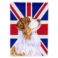 thumbnail image 1 of Carolines Treasures LH9470GF Australian Shepherd with English Union Jack British Flag Garden Flag Garden Size multicolor, 1 of 2