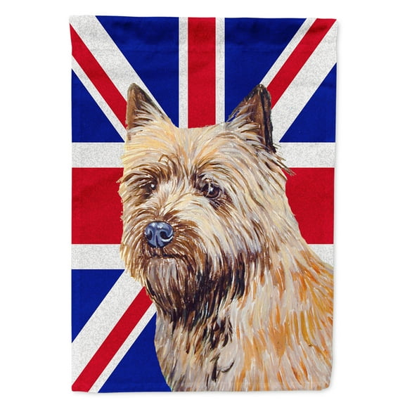 Carolines Treasures LH9472GF Cairn Terrier with English Union Jack British Flag Garden Flag Garden Size multicolor