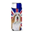 thumbnail image 1 of Carolines Treasures LH9482MUK Bearded Collie with English Union Jack British Flag Ultra Hugger for slim cans Slim Can, 1 of 6