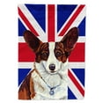 thumbnail image 1 of Carolines Treasures LH9485CHF Corgi with English Union Jack British Flag House Flag House Size multicolor, 1 of 4