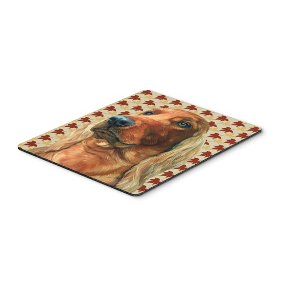 Carolines Treasures LH9555MP "Irish Setter Fall Leaves Mouse Pad Hot Pad or Trivet" Large multicolor