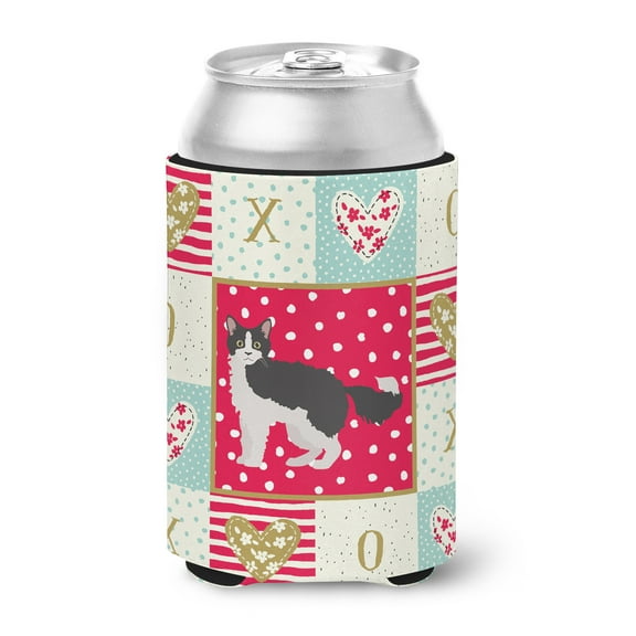 Carolines Treasures CK5636CC La Perm #1 Cat Love Can or Bottle Hugger cold-beverage-koozies, Multicolor