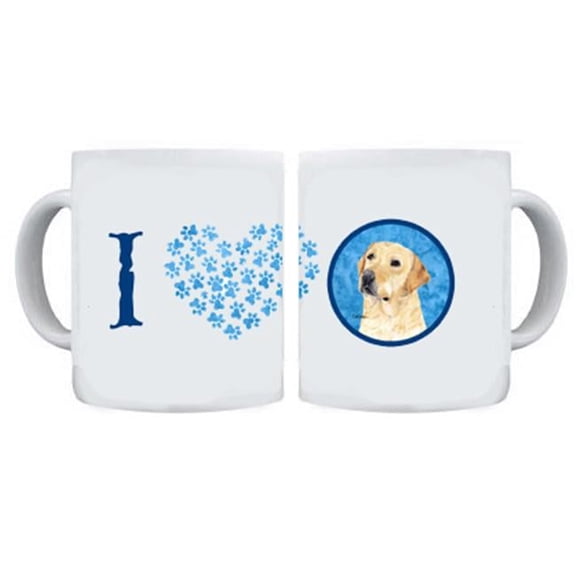 Carolines Treasures  Labrador Blue Microwavable Ceramic Coffee Mug- 15 oz.