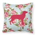 thumbnail image 1 of Labrador Shabby Chic Blue Roses BB1116 Fabric Decorative Pillow, 1 of 2