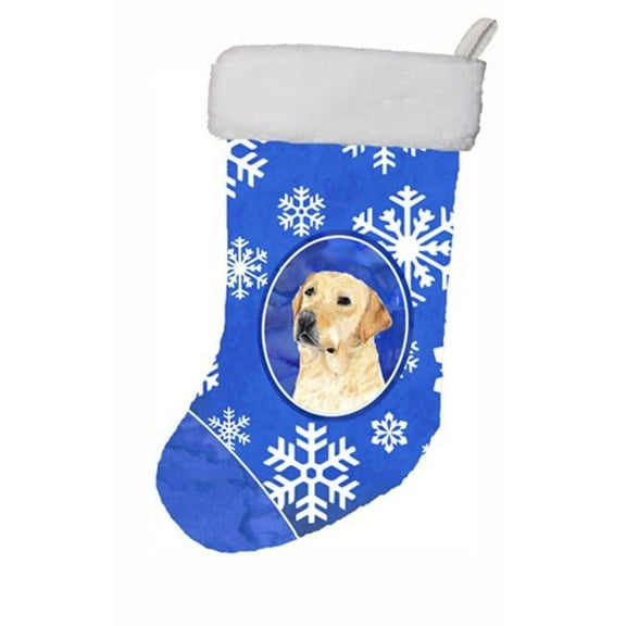 Carolines Treasures  Labrador Winter Snowflakes Christmas Stocking