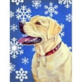 thumbnail image 1 of Carolines Treasures  Labrador Winter Snowflakes Holiday House Size Canvas Flag, 1 of 1