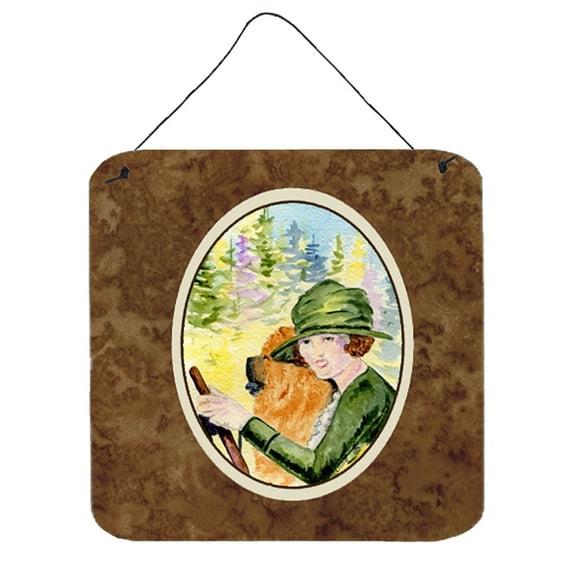 Carolines Treasures Lady Driving with Her Chow Chow Aluminum Metal Wall or Door Hanging Prints, 6 x 6", Multicolor