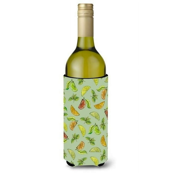 Carolines Treasures Lemons Limes & Orange Wine Bottle Beverge Insulator Hugger - Orange