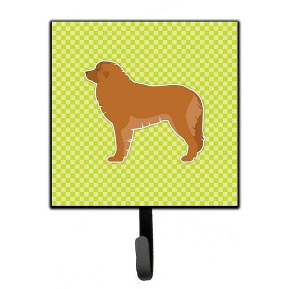 Carolines Treasures BB3858SH4 Leonberger Checkerboard Green Leash or Key Holder