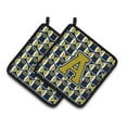 thumbnail image 1 of Carolines Treasures  Letter A Football Blue & Gold Pair of Pot Holders, 1 of 1
