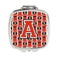 thumbnail image 1 of Carolines Treasures  Letter A Football Scarlet & Grey Compact Mirror - Scarlet & Grey, 1 of 1
