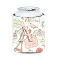 thumbnail image 1 of Carolines Treasures  Letter A Love In Paris Pink Can & Bottle Hugger, 1 of 1
