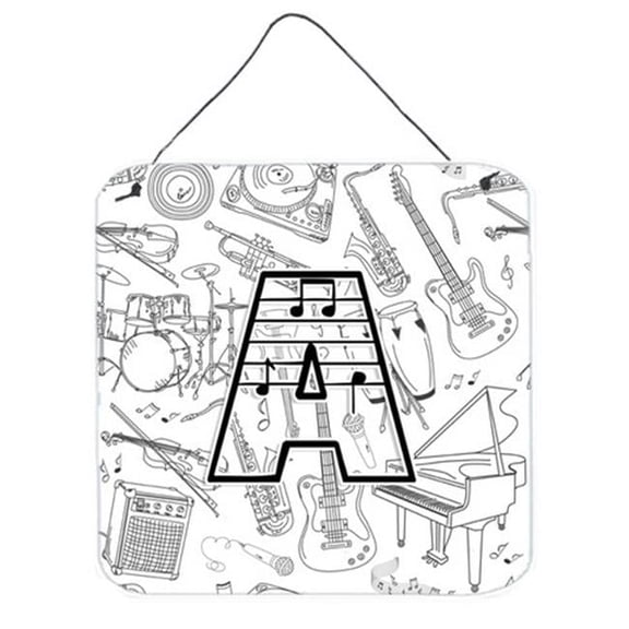 Carolines Treasures  Letter A Musical Note Letters Wall and Door Hanging Prints