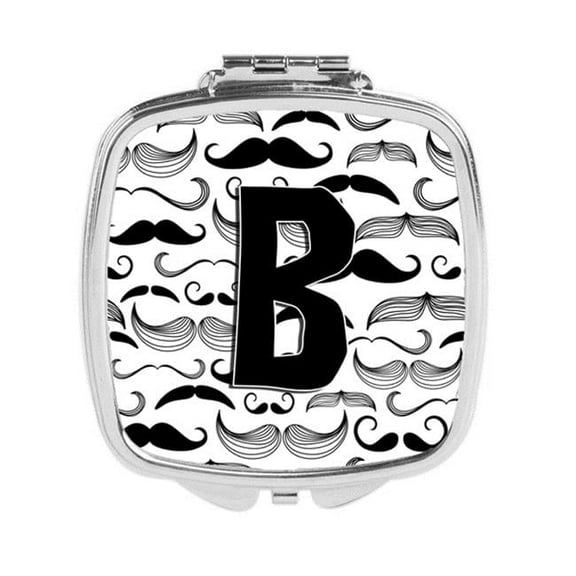 Carolines Treasures Letter B Moustache Initial Compact Mirror