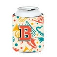 thumbnail image 1 of Carolines Treasures  Letter B Retro Teal Orange Musical Instruments Initial Can & Bottle Hugger, 1 of 1