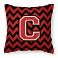 thumbnail image 1 of Carolines Treasures  Letter C Chevron Black & Red Fabric Decorative Pillow - Black & Red - 14in. H x 3in. W x 14in. L, 1 of 1