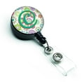 thumbnail image 1 of Carolines Treasures  Letter C Flowers Pink & Teal Green Initial Retractable Badge Reel - Pink & Teal Green - 5in. H x 1in. W x 2in. L, 1 of 1