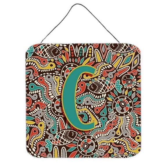 Carolines Treasures  Letter C Retro Tribal Alphabet Initial Wall and Door Hanging Prints