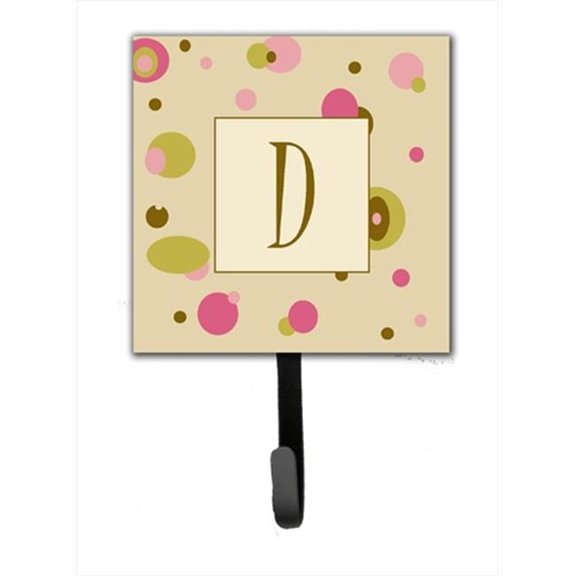Carolines Treasures Letter D Initial Monogram - Tan Dots Leash Holder Or Key Hook