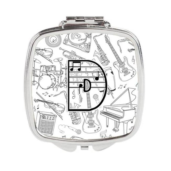 Carolines Treasures Letter D Musical Note Letters Compact Mirror