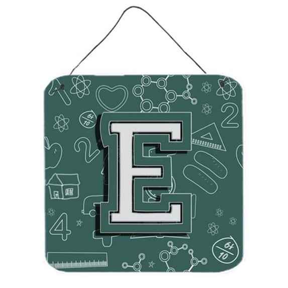 Carolines Treasures Letter E Back To School Initial Wall and Door Hanging Prints