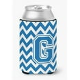 thumbnail image 1 of Carolines Treasures  Letter G Chevron Blue & White Can or Bottle Hugger - Blue & White - 0.25in. H x 4in. W x 5.5in. L, 1 of 1